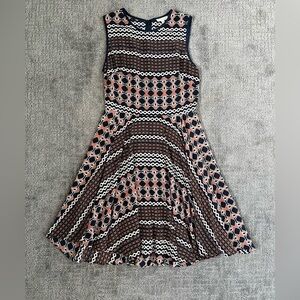 Shoshanna Geoprint Silk A-Line Mini Dress